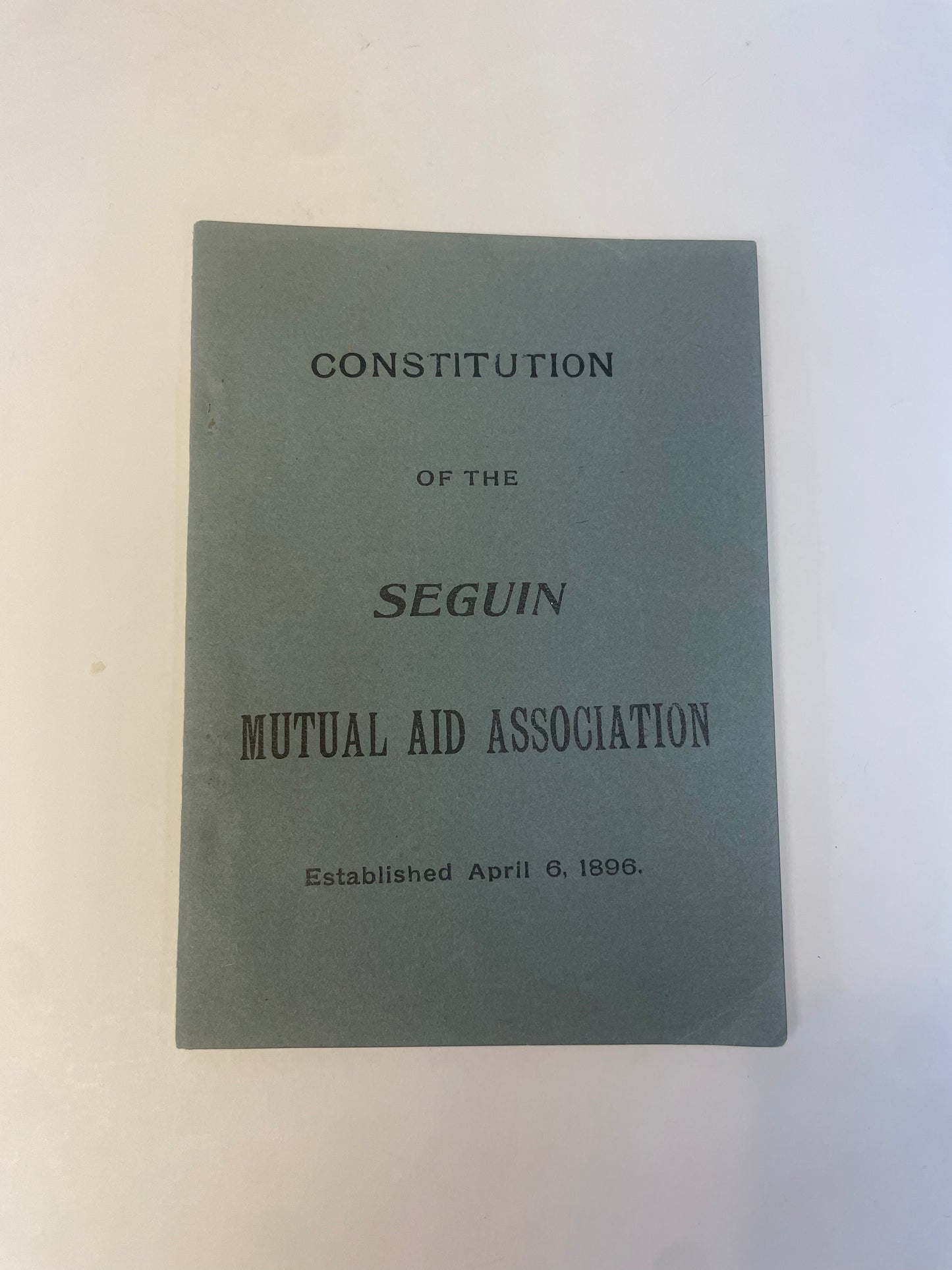 Constitution of the Sequin Mutual Aid Association