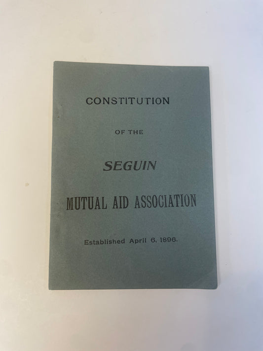 Constitution of the Sequin Mutual Aid Association