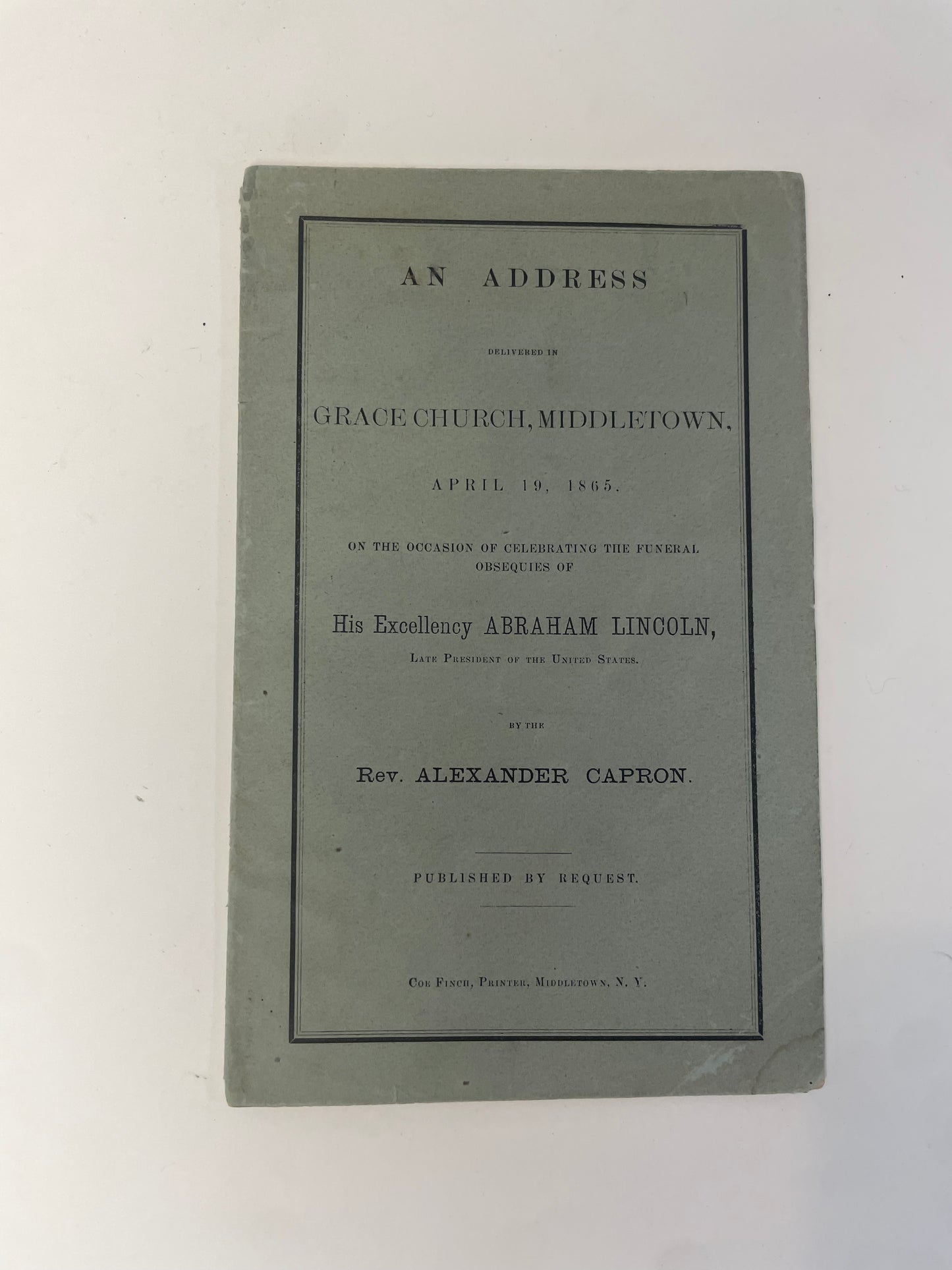 An Address Delivered at Lexington