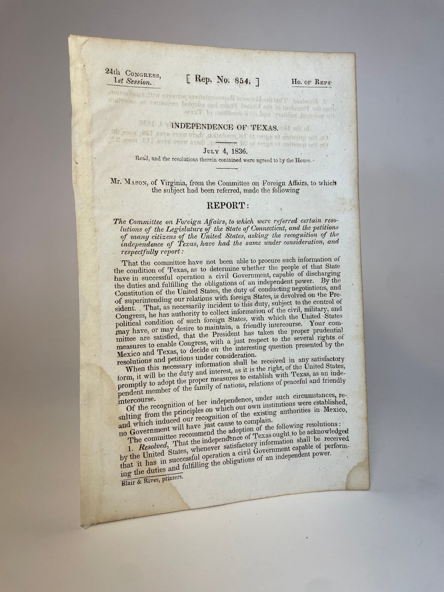 Independence of Texas