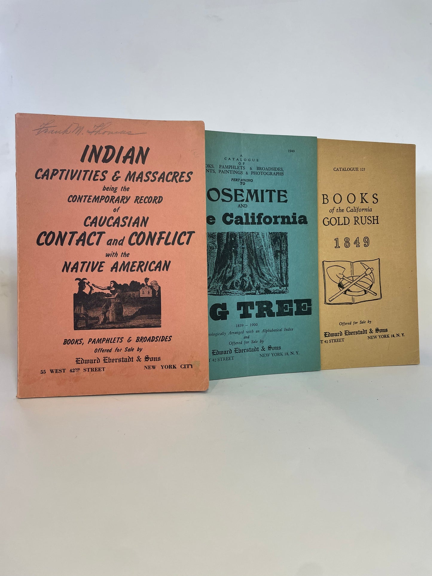 Three Catalogues Issued by Edward Eberstadt & Sons