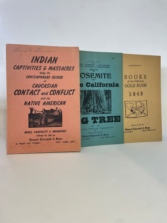 Three Catalogues Issued by Edward Eberstadt & Sons